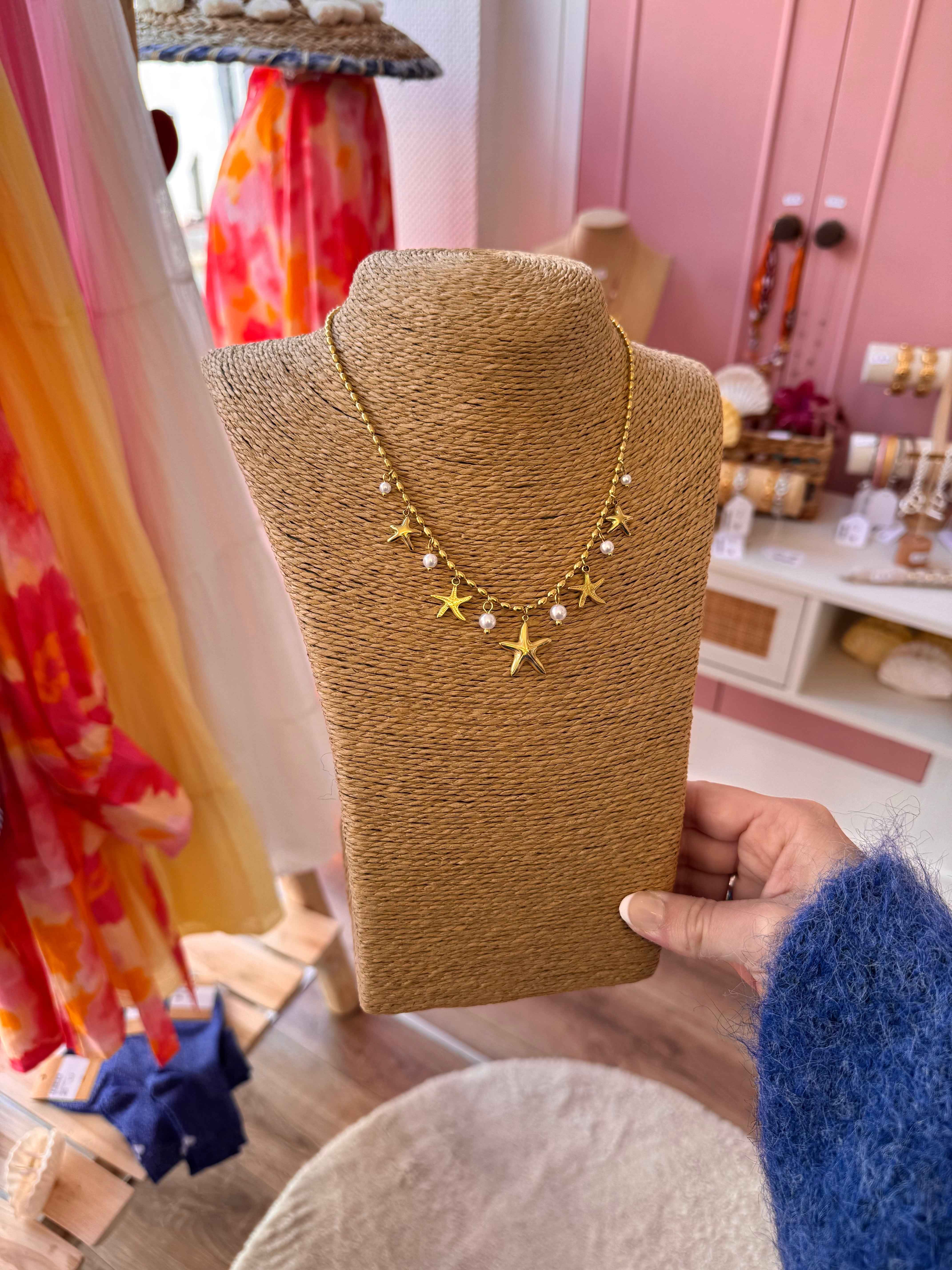 COLLIER ÉTOILE DE MER DORÉ