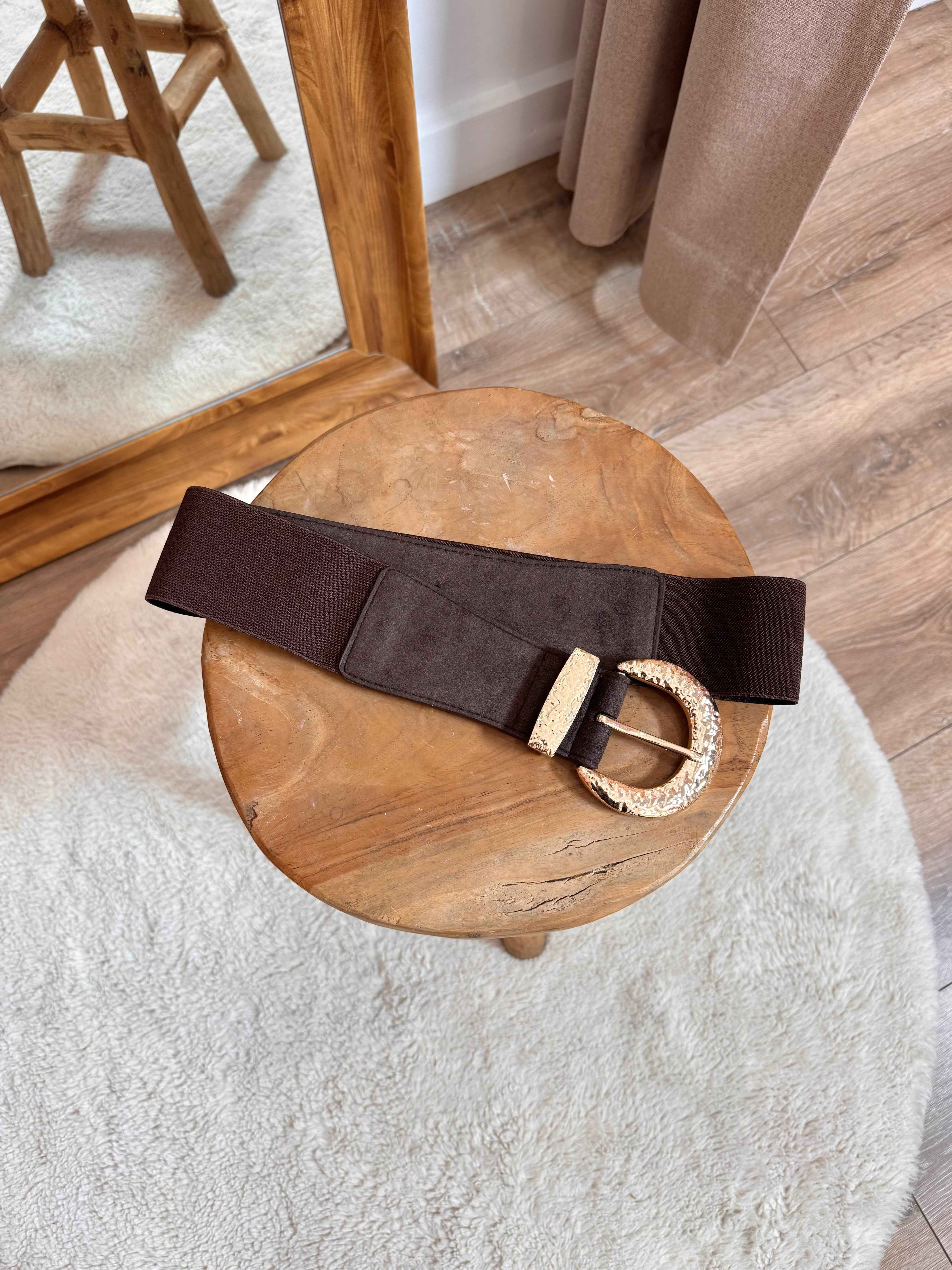 CEINTURE LARGE CHOCO