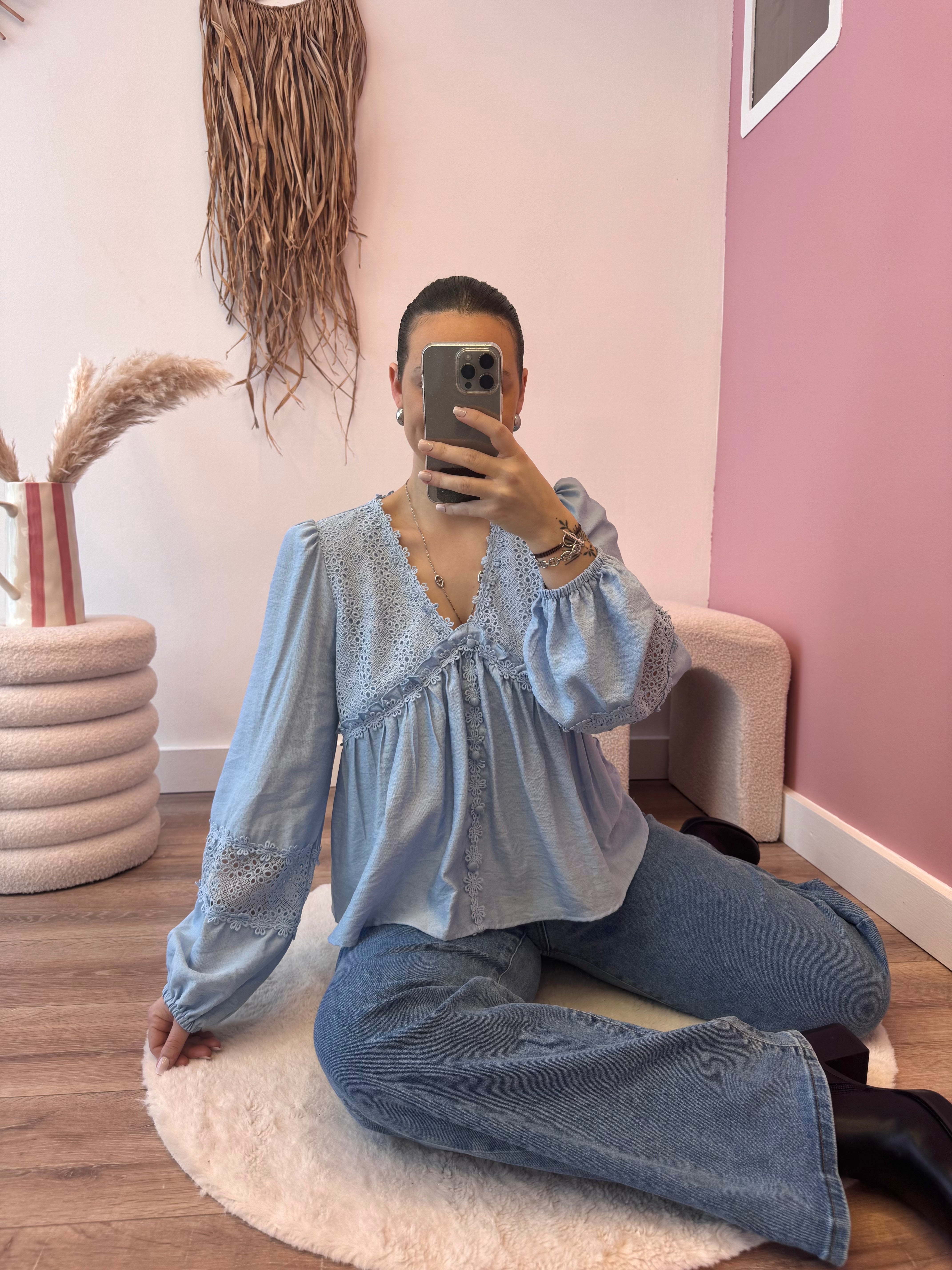 BLOUSE AMAYA BLEU