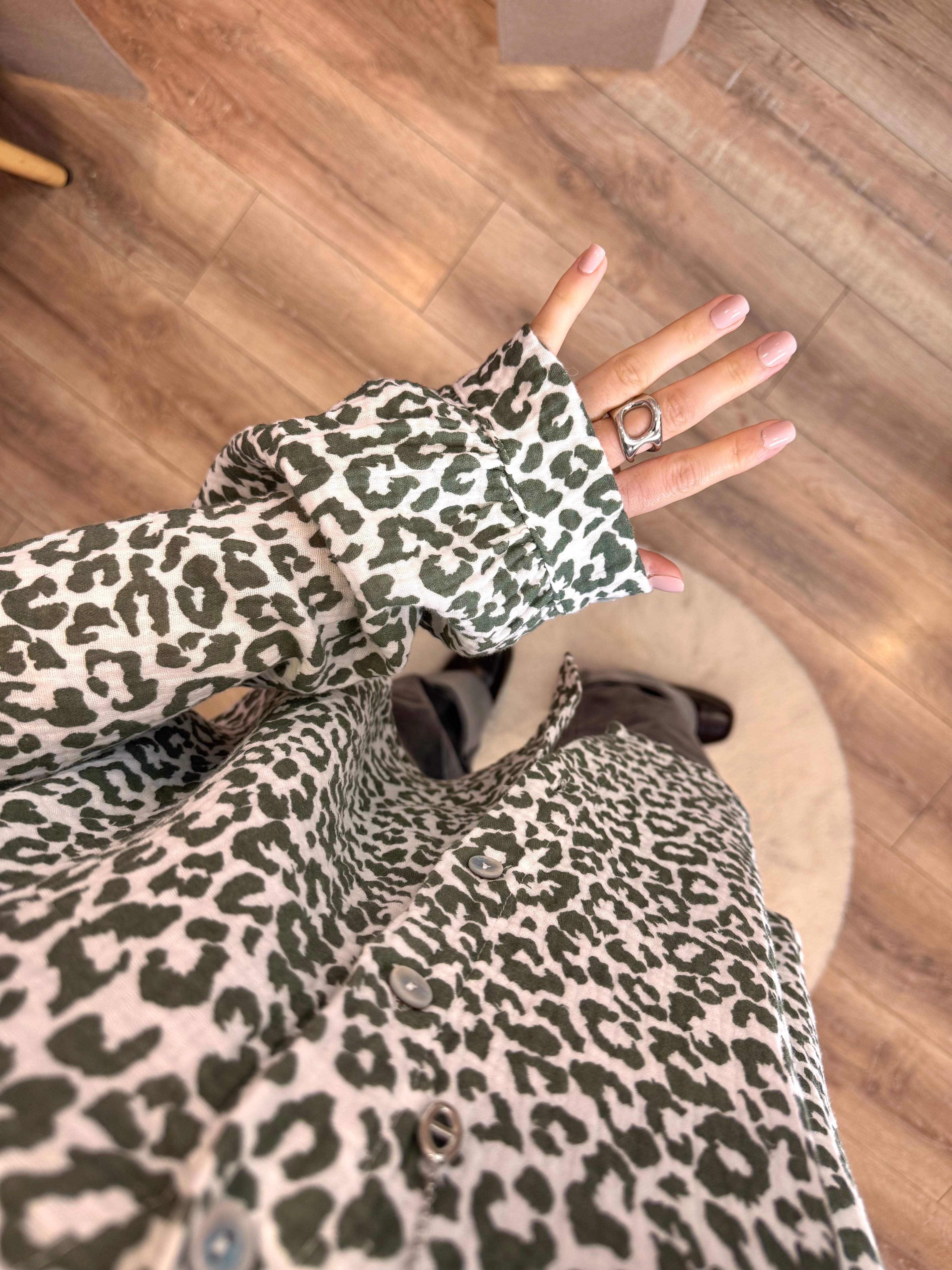 CHEMISE KAKI LÉOPARD