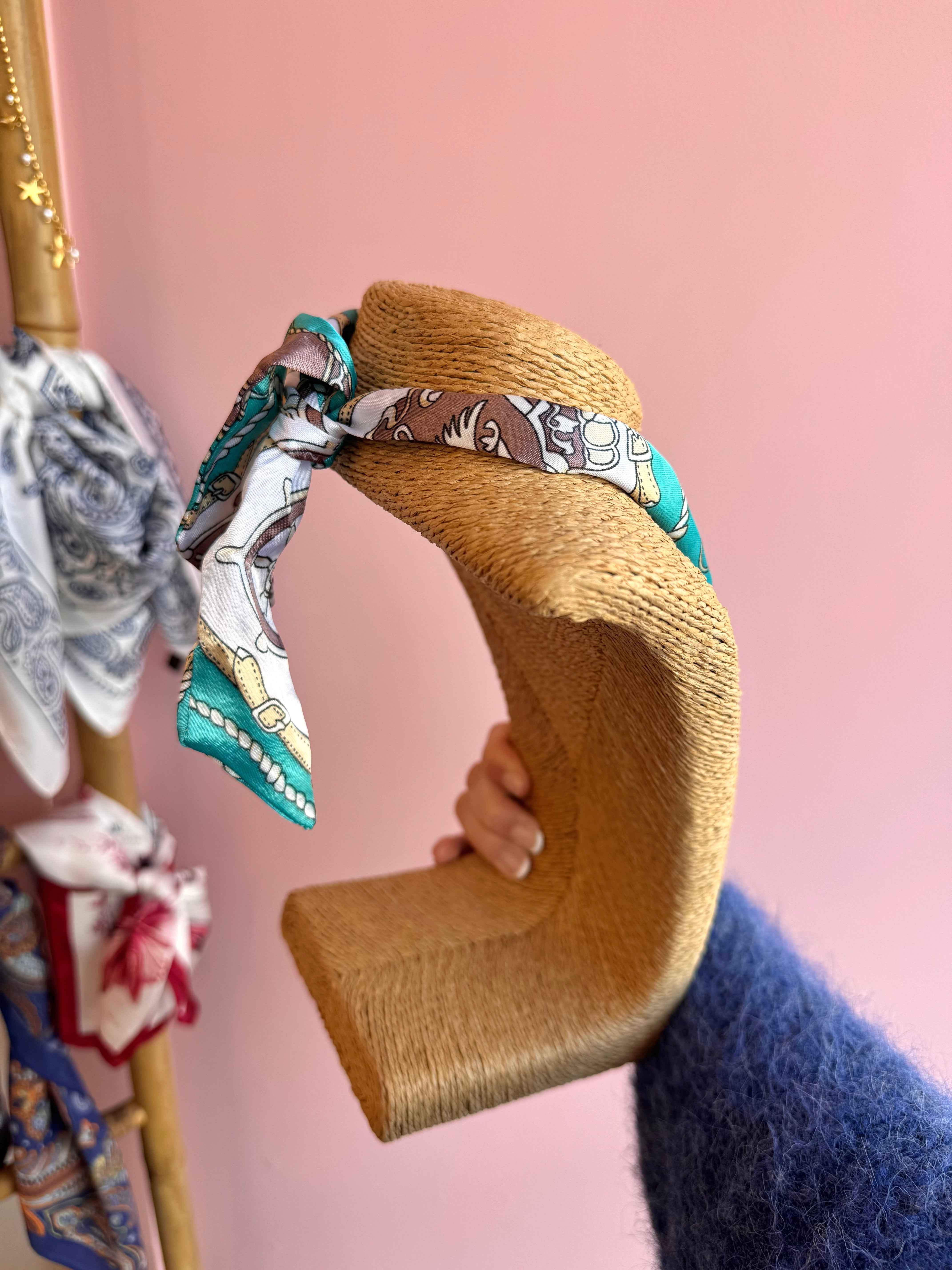 COLLIER FOULARD TURQUOISE SOLEIL