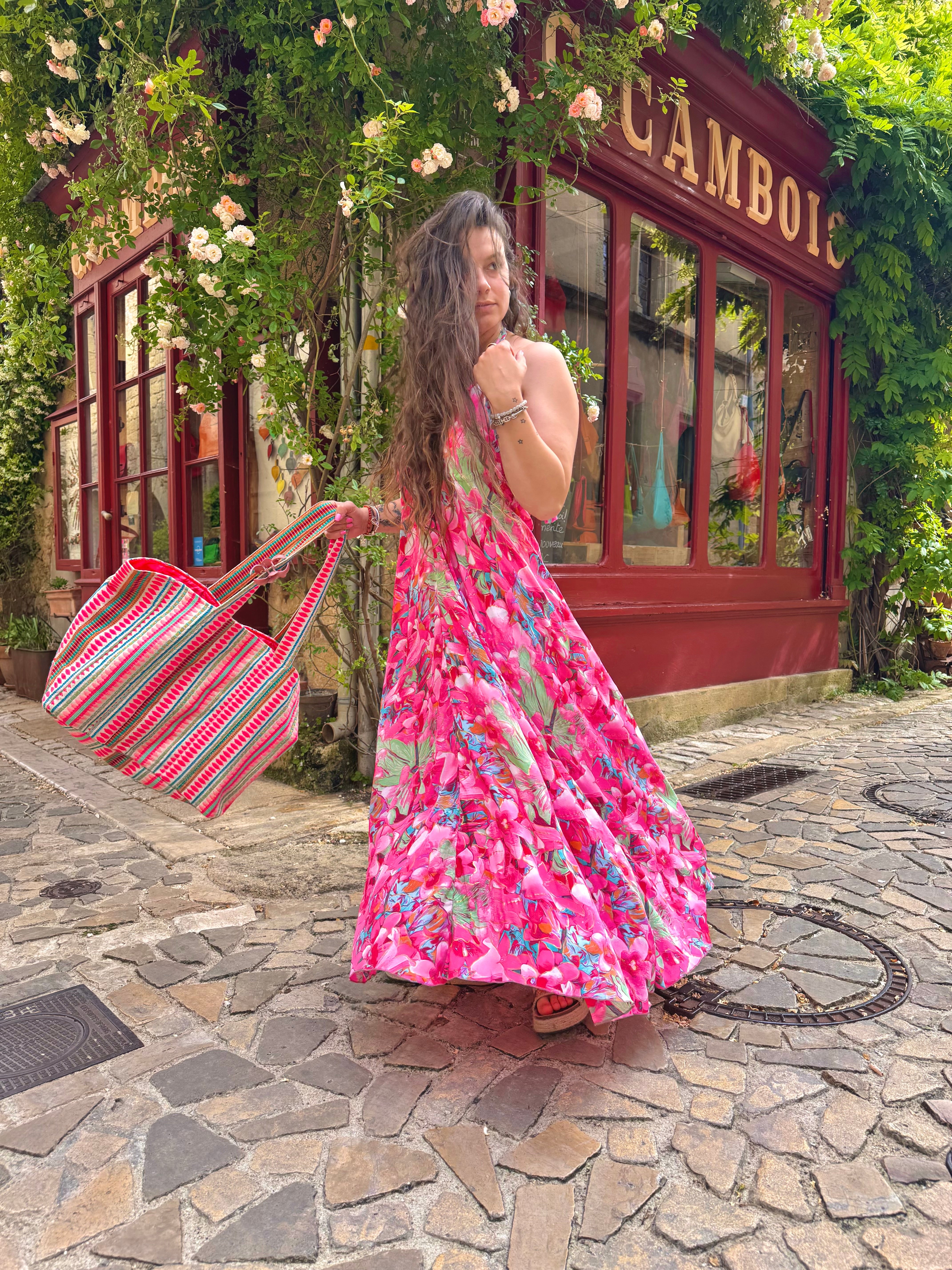PRECOMMANDE ROBE BOHÈME ROSE ( expédition dans la semaine )