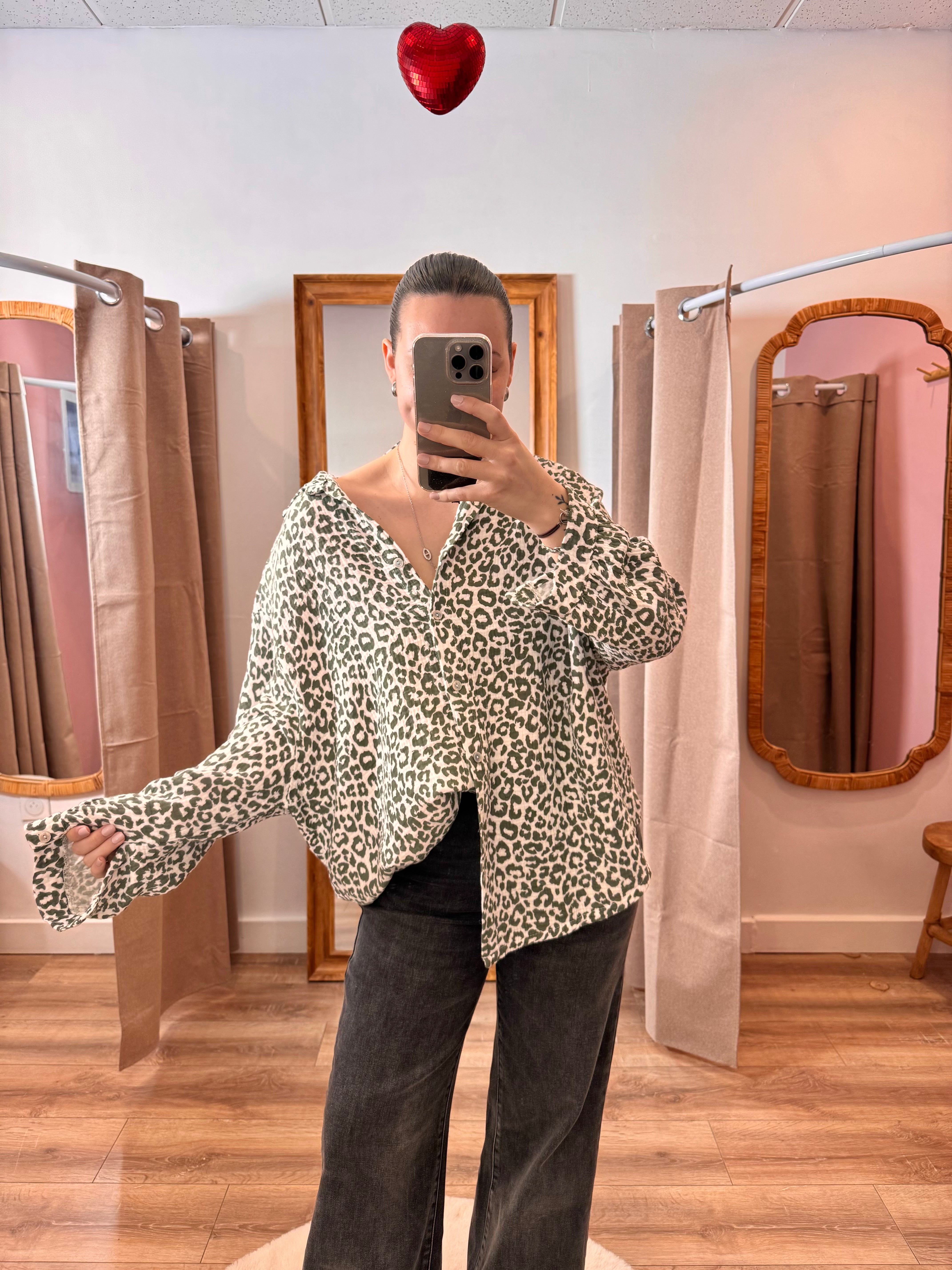 CHEMISE KAKI LÉOPARD