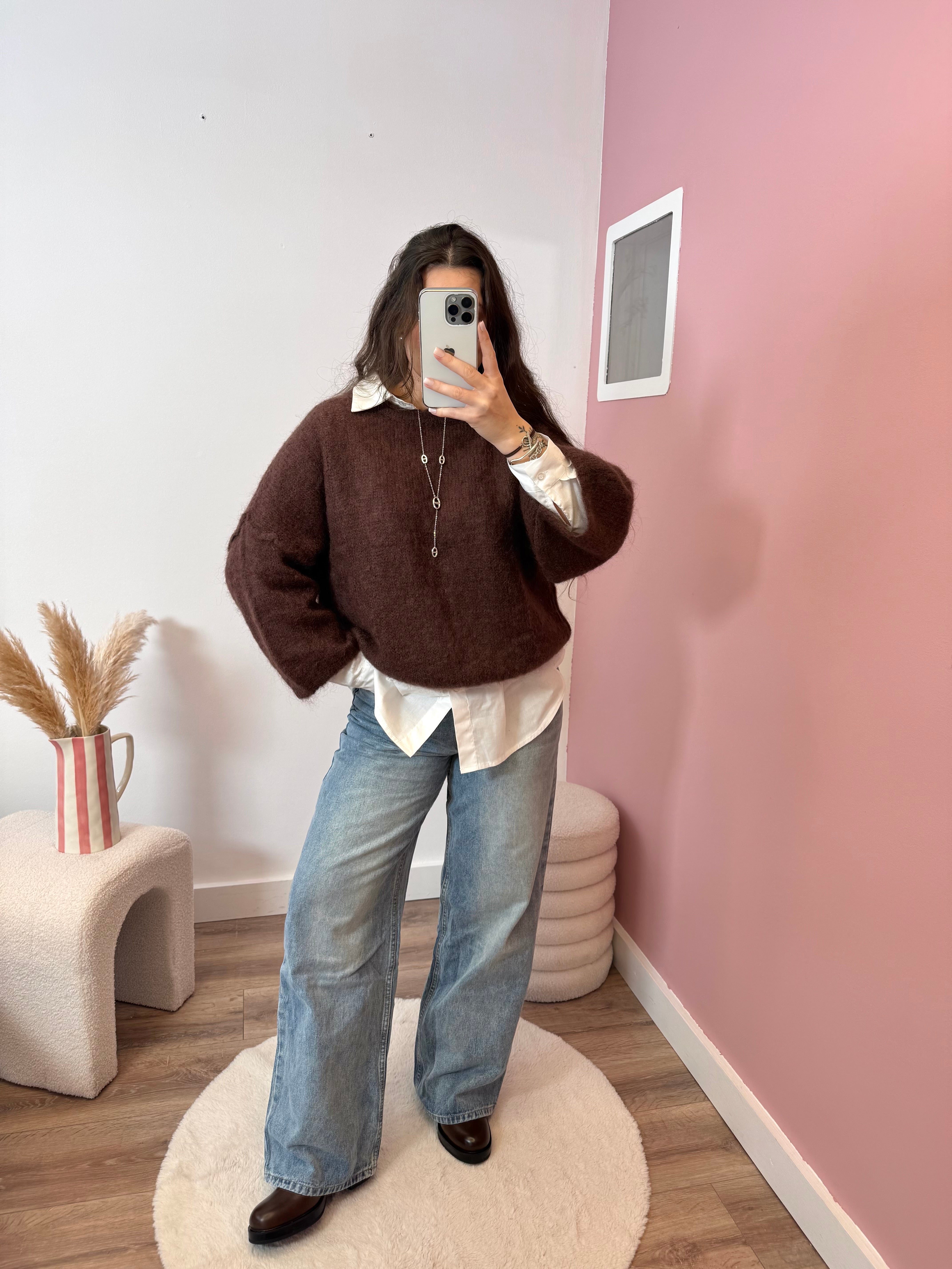 PULL MOHAIR CHOCO
