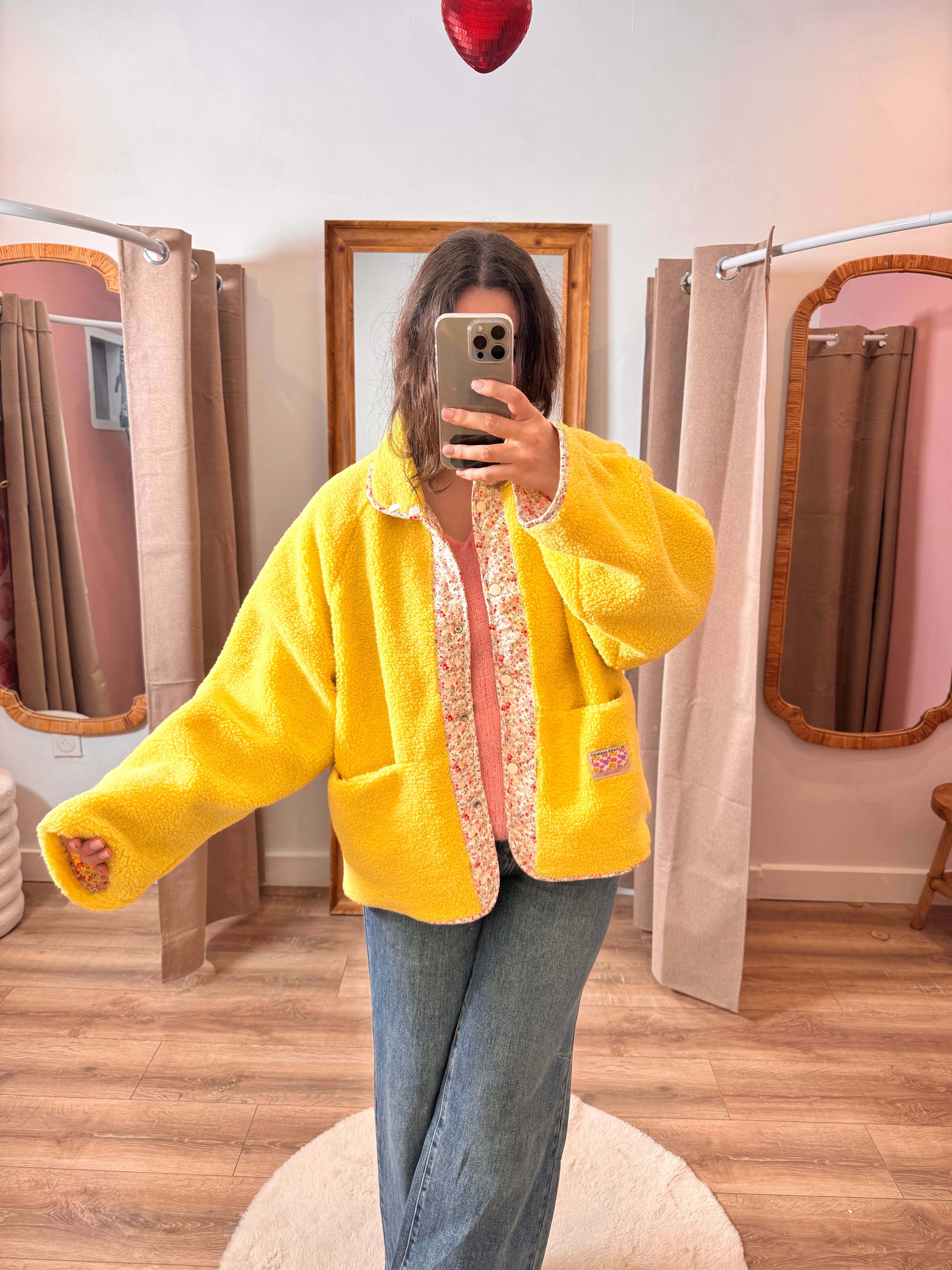 POLAIRE RÉVERSIBLE JAUNE